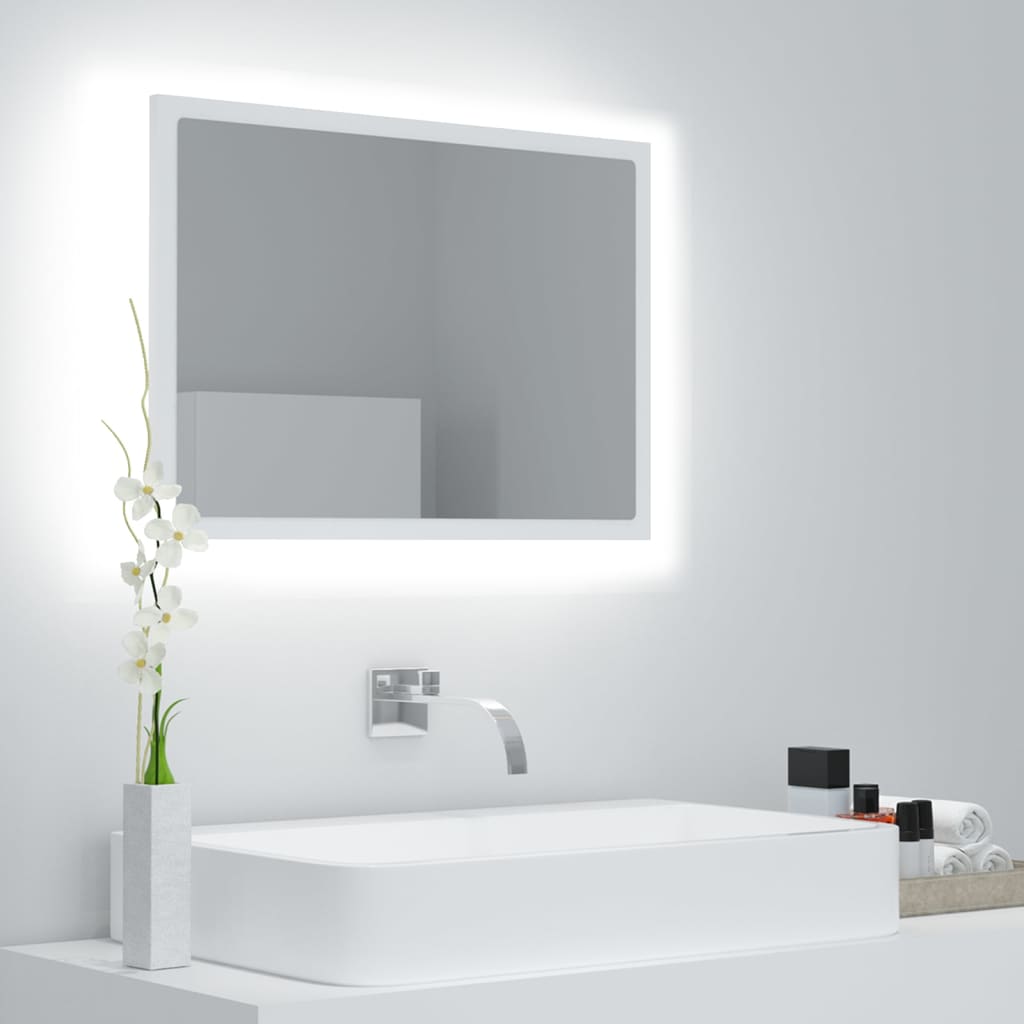Specchio da Bagno LED vidaXL con Illuminazione a Parete