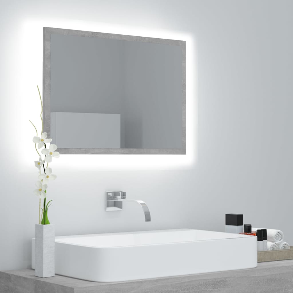 Specchio da Bagno LED vidaXL con Illuminazione a Parete