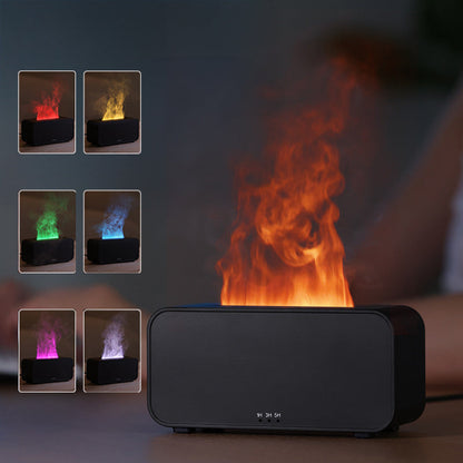 Diffusore Aromi NNEDSZ Nero con Timer e Simulazione Fiamma USB