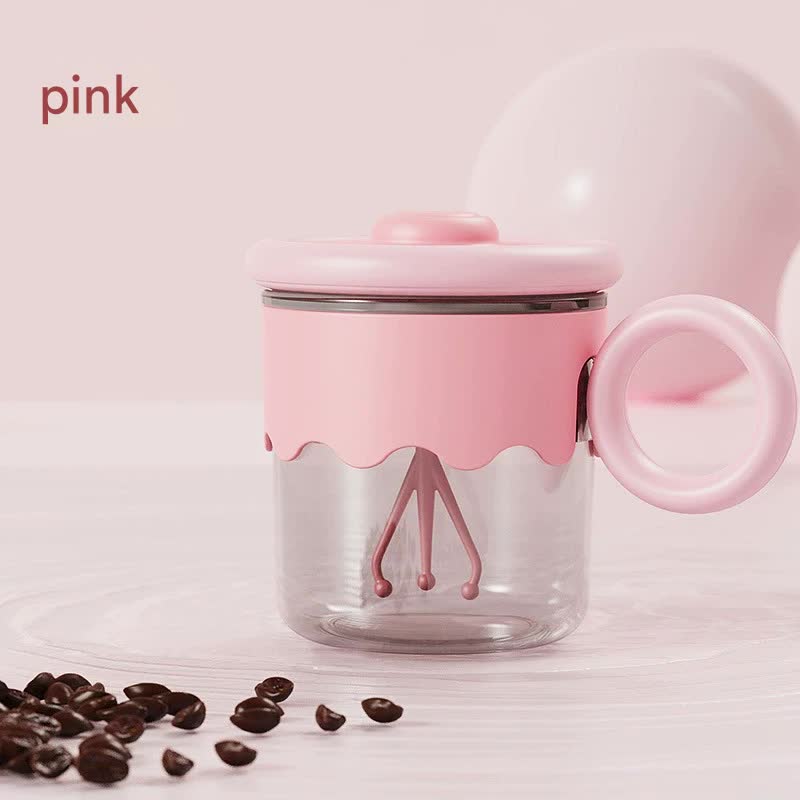 Tazza Caffè Automescolante 400ml Rosa - USB-C Ricaricabile 5000RPM