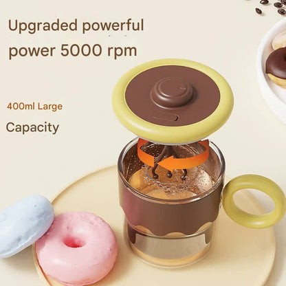 Tazza Caffè Automescolante 400ml Blu - USB-C Ricaricabile 5000RPM