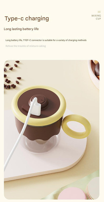 Tazza Caffè Automescolante 400ml Verde - USB-C Ricaricabile 5000RPM