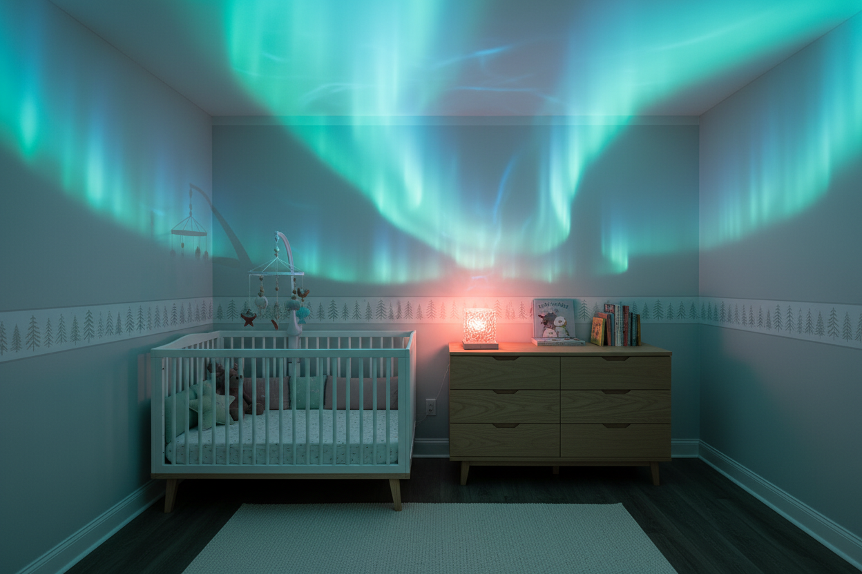 Cameretta con aurora azzurra