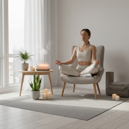 Diffusore nell'angolo relax con persona