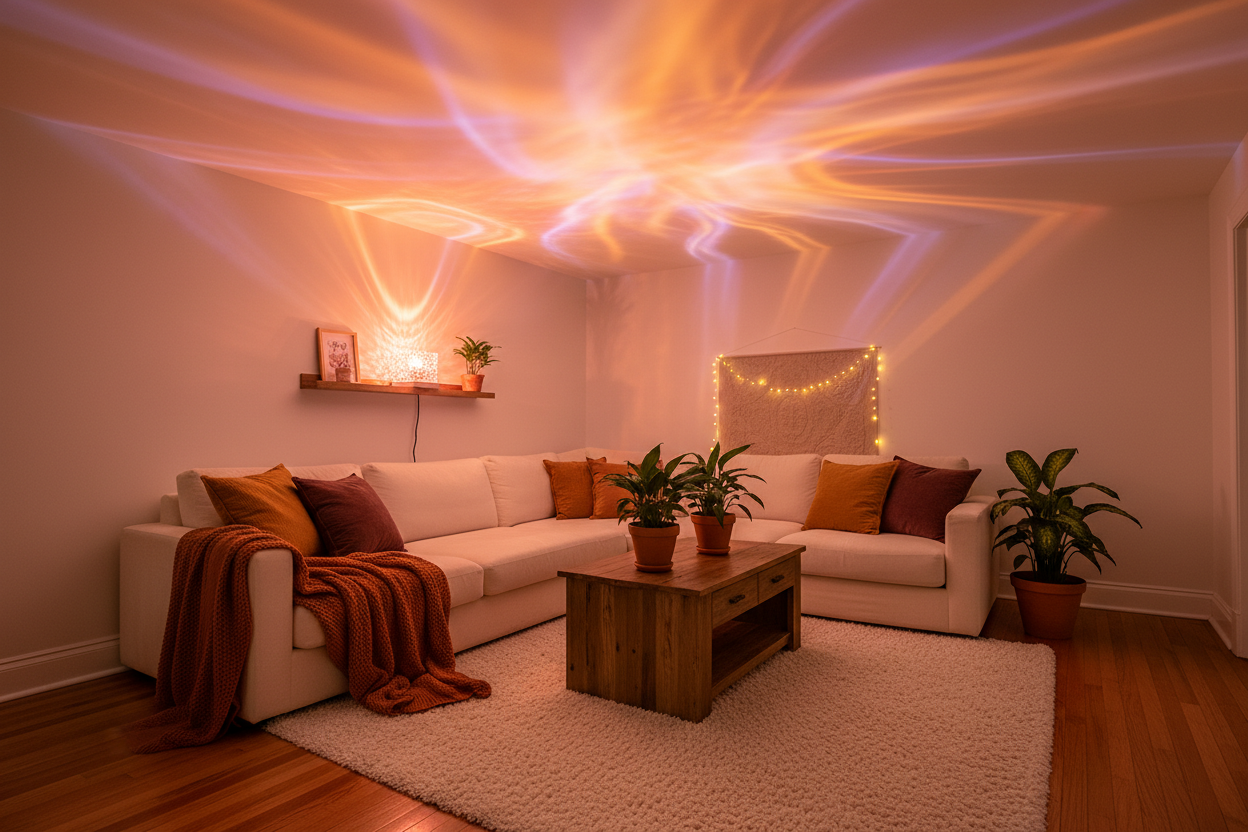 Soggiorno con aurora calda